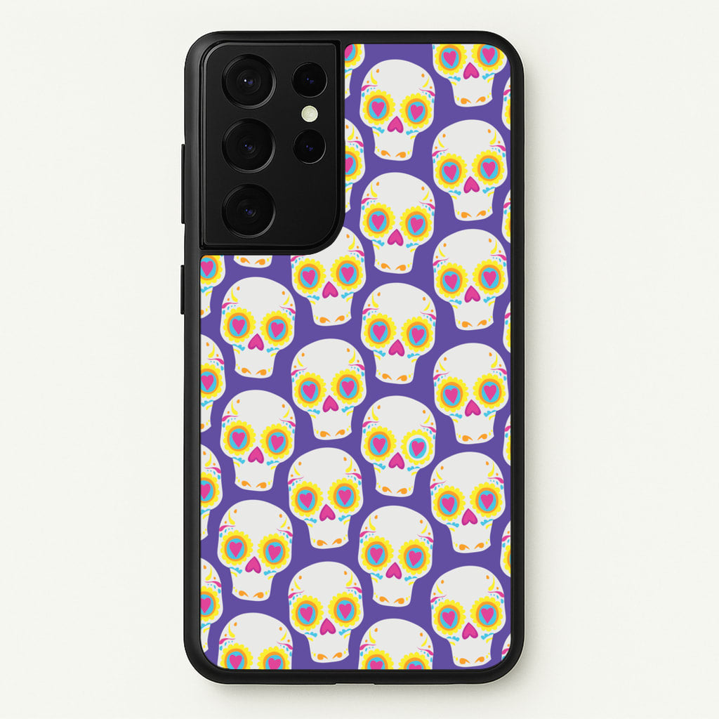 Skull Pattern - Halloween - Halloween Phone Case for Galaxy S21 Ultra