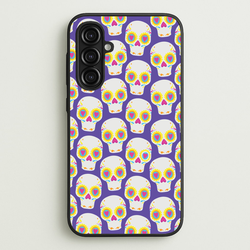 Skull Pattern - Halloween - Halloween Phone Case for Galaxy A16