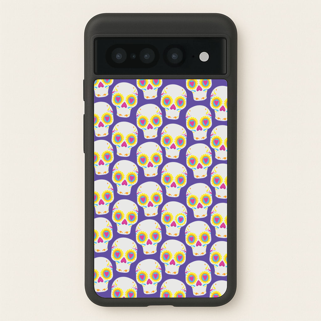 Skull Pattern - Halloween - Halloween Phone Case for Google Pixel 7 Pro