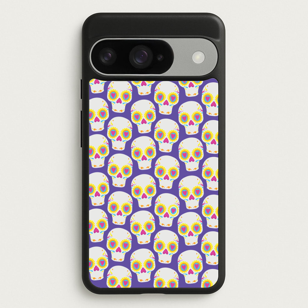 Skull Pattern - Halloween Phone Case for Google Pixel 10 / 10 Pro