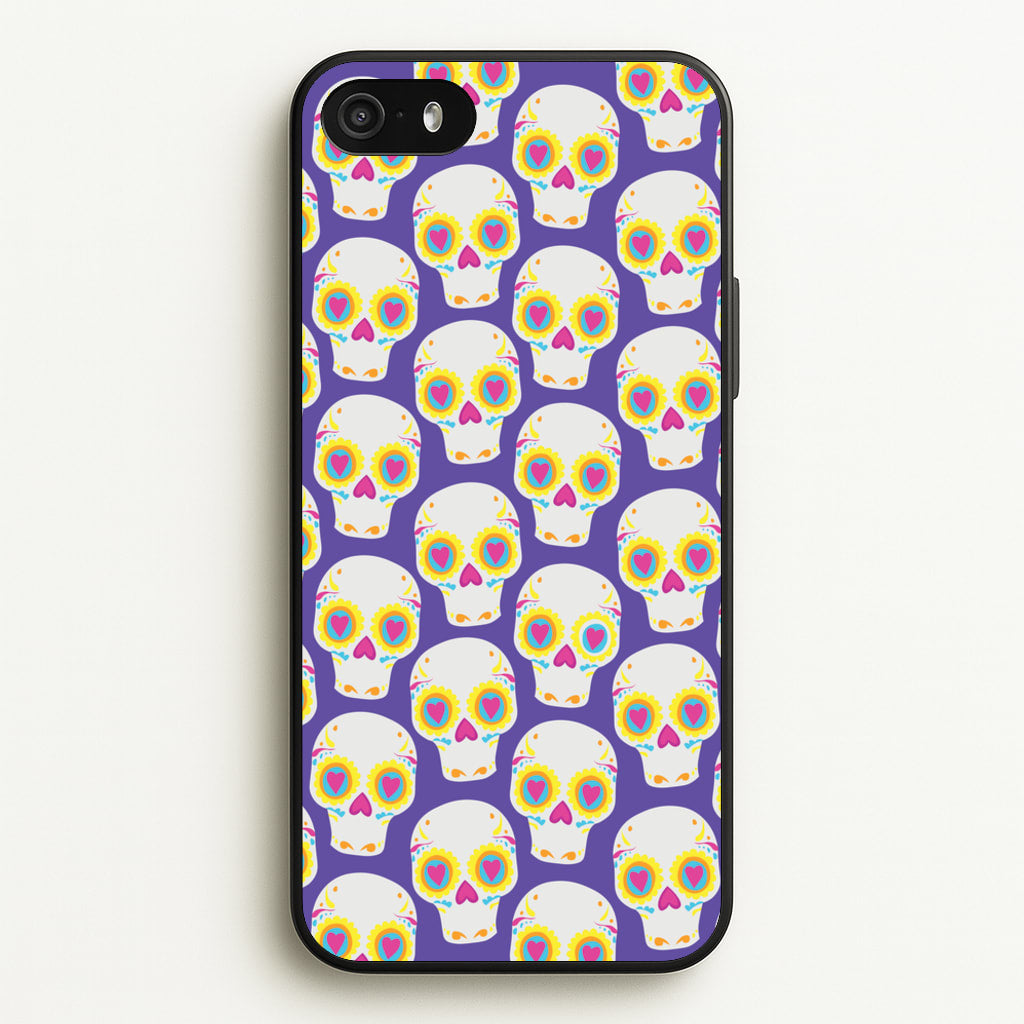 Skull Pattern - Halloween - Halloween Phone Case for iPhone 5 / 5s / SE 2016