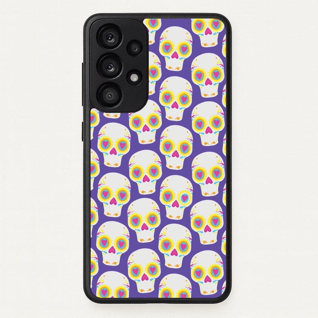 Skull Pattern - Halloween - Halloween Phone Case for Galaxy A53