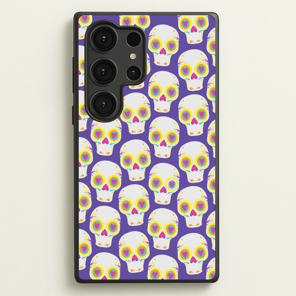 Skull Pattern - Halloween - Halloween Phone Case for Galaxy S25 Ultra