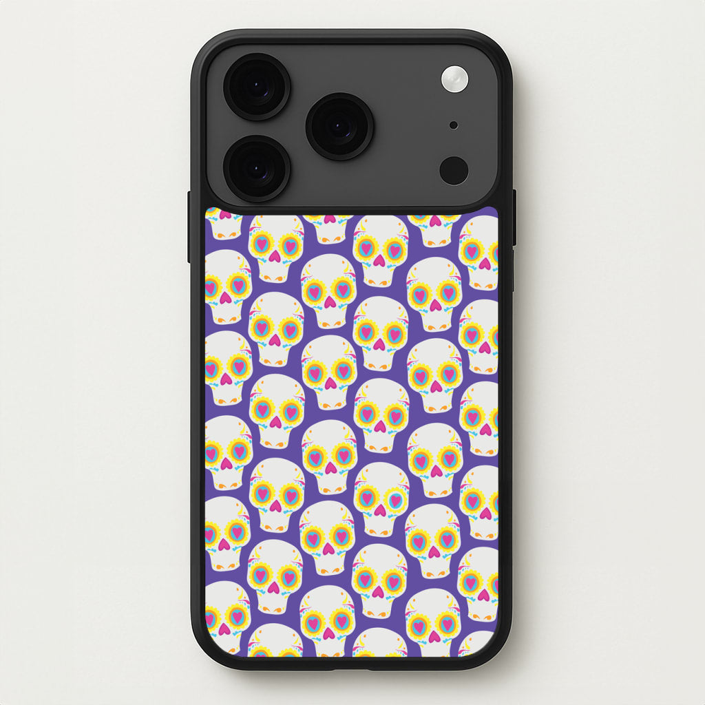 Skull Pattern - Halloween Phone Case for iPhone 17 Pro