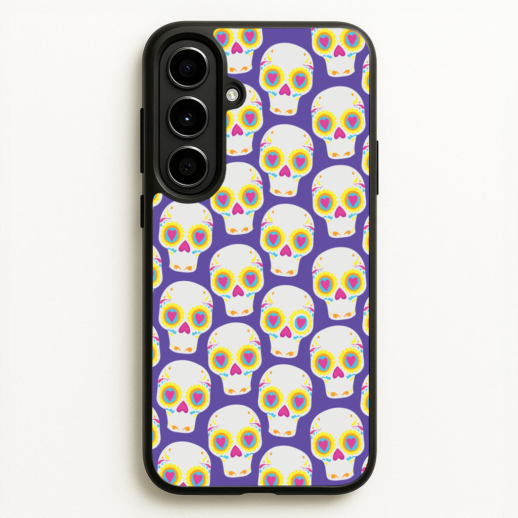 Skull Pattern - Halloween - Halloween Phone Case for Galaxy A56
