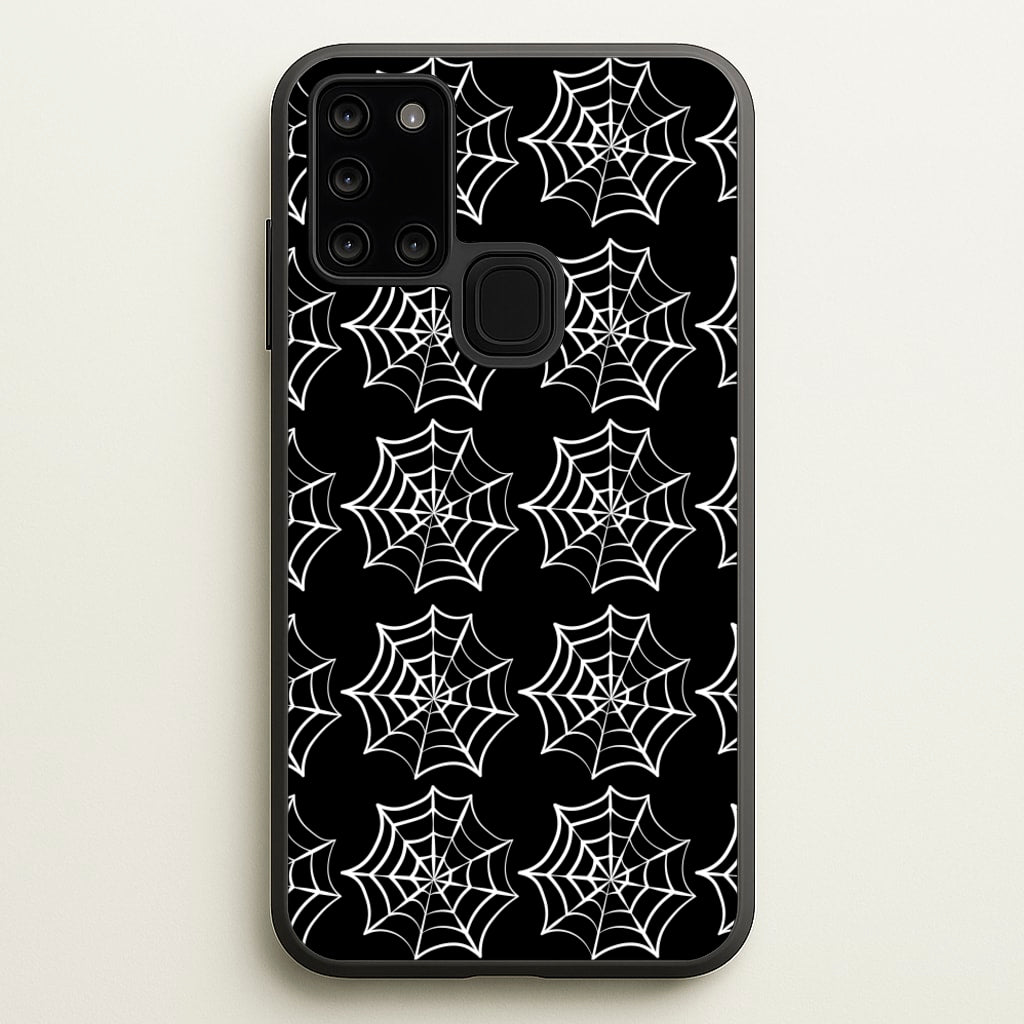 Cobwebs - Halloween - Halloween Phone Case for Galaxy A21s