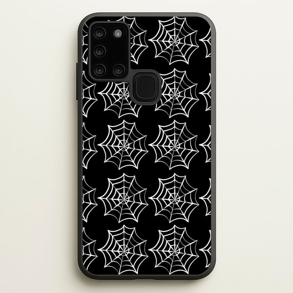Cobwebs - Halloween - Halloween Phone Case for Galaxy A21s