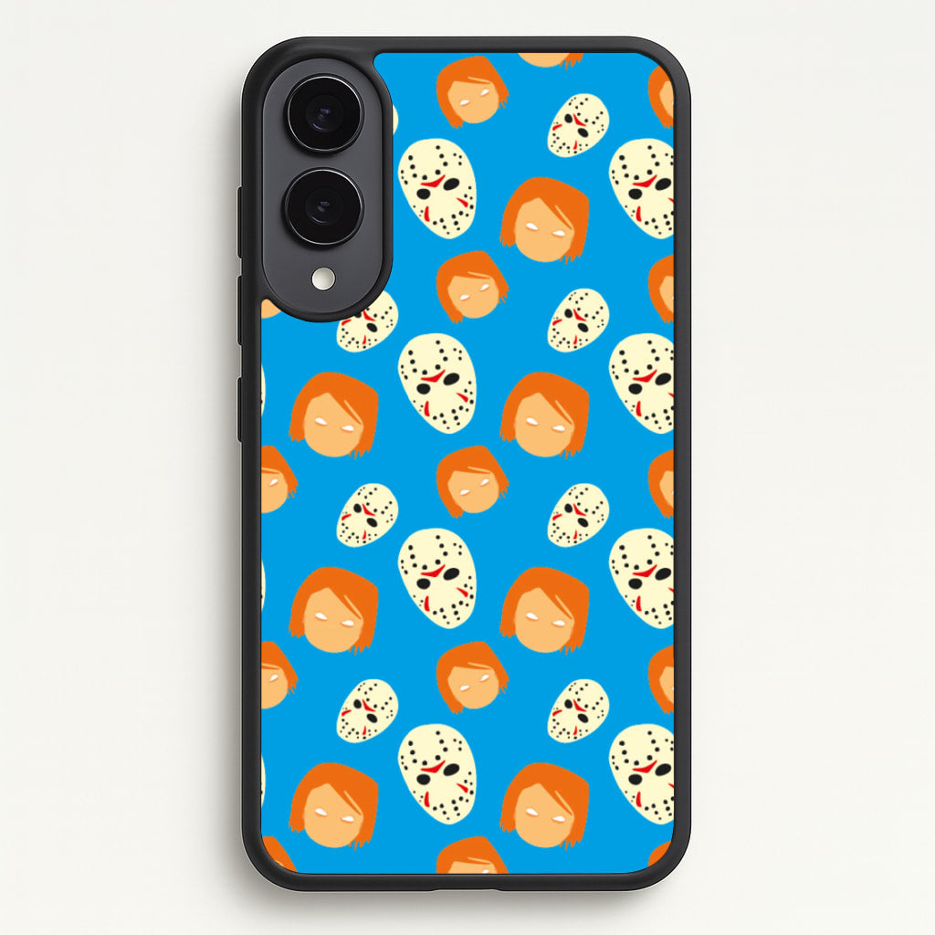 Chucky And Jason Pattern - Halloween - Halloween Phone Case for Galaxy S25 Edge