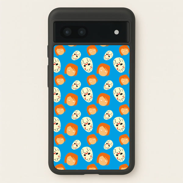 Chucky And Jason Pattern - Halloween - Halloween Phone Case for Google Pixel 6a