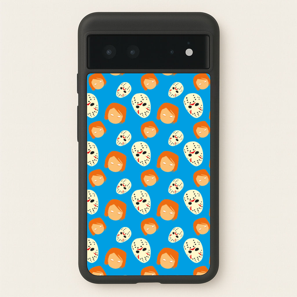 Chucky And Jason Pattern - Halloween - Halloween Phone Case for Google Pixel 6