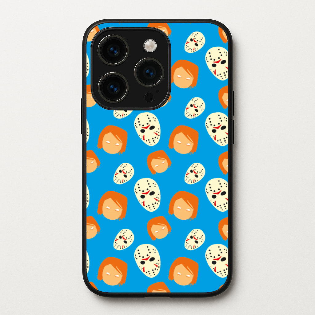 Chucky And Jason Pattern - Halloween - Halloween Phone Case for iPhone 15 Pro