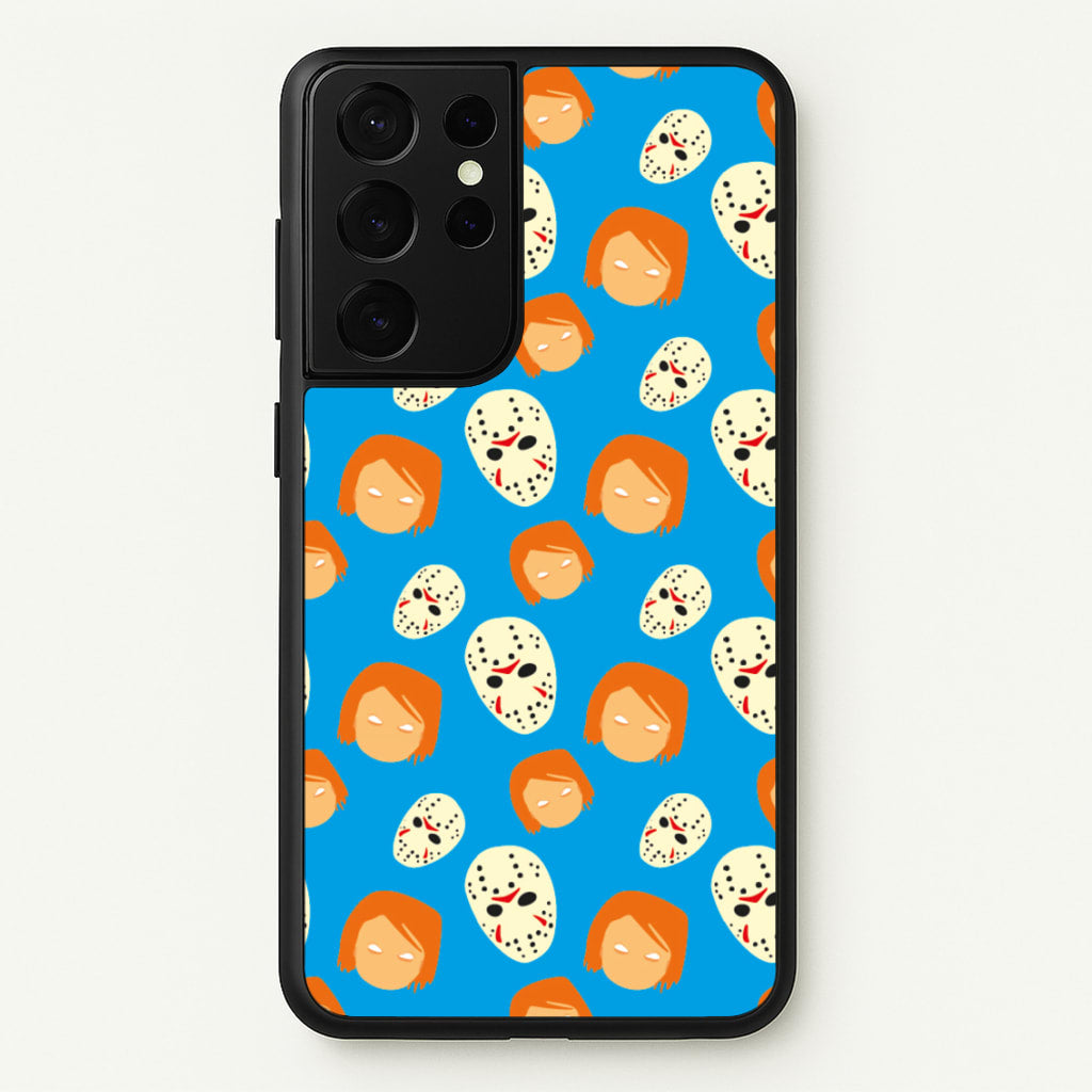 Chucky And Jason Pattern - Halloween - Halloween Phone Case for Galaxy S21 Ultra