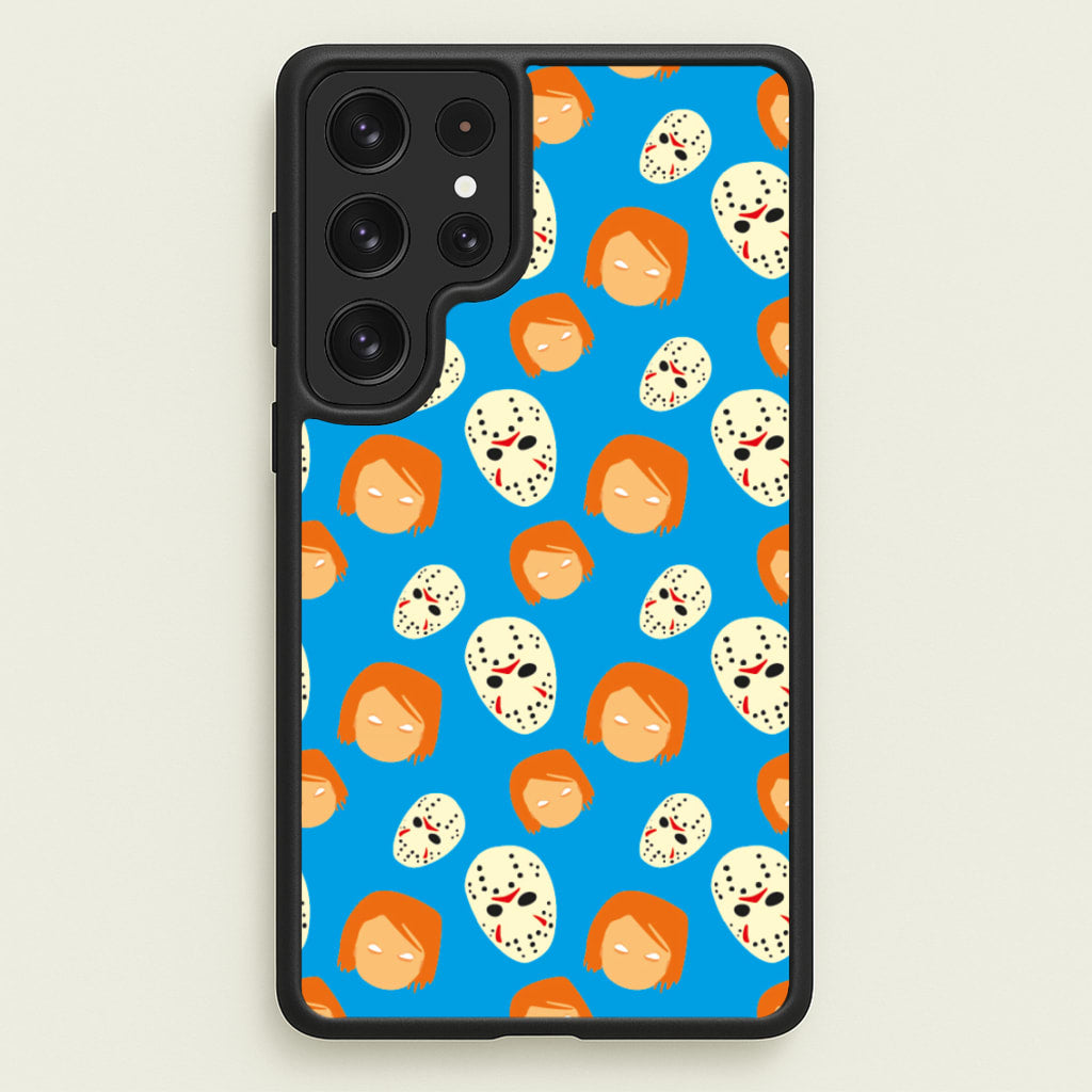 Chucky And Jason Pattern - Halloween - Halloween Phone Case for Galaxy S23 Ultra