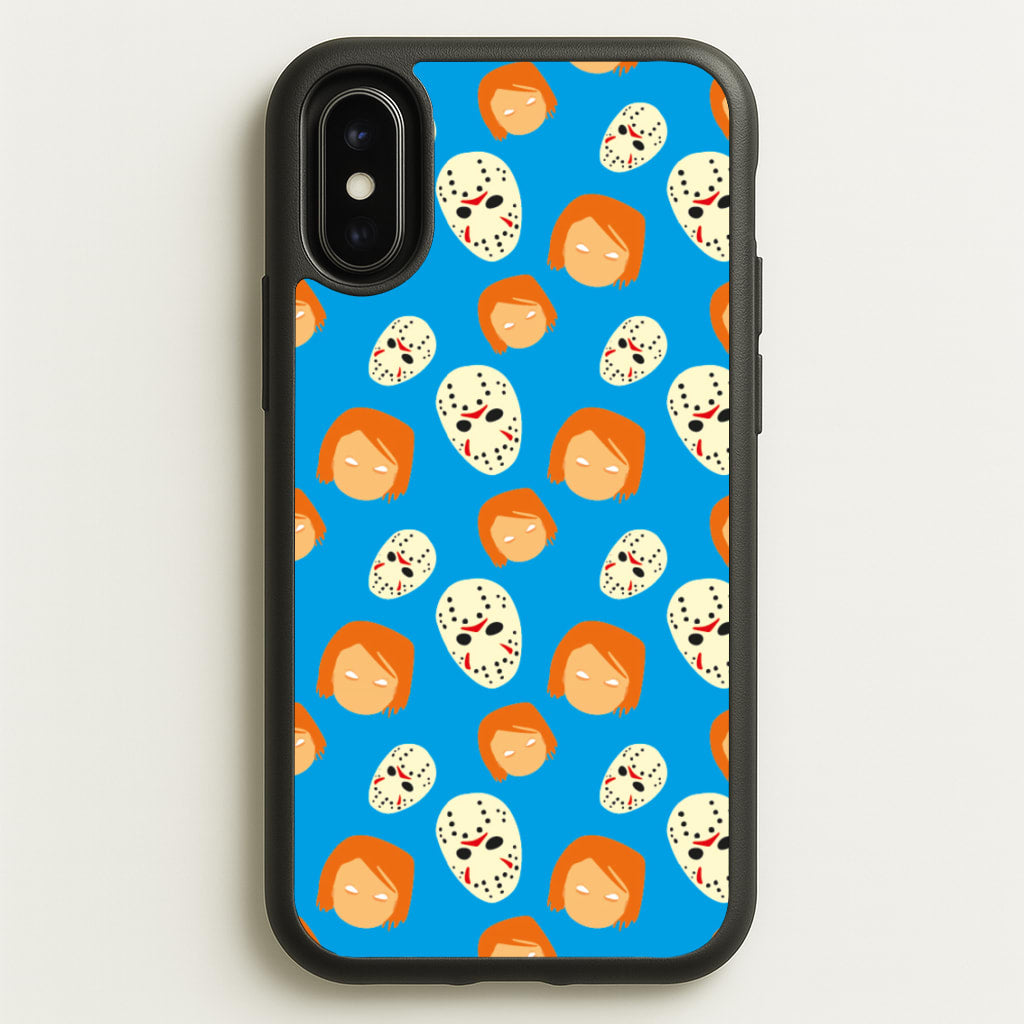Chucky And Jason Pattern - Halloween - Halloween Phone Case for iPhone X / XS