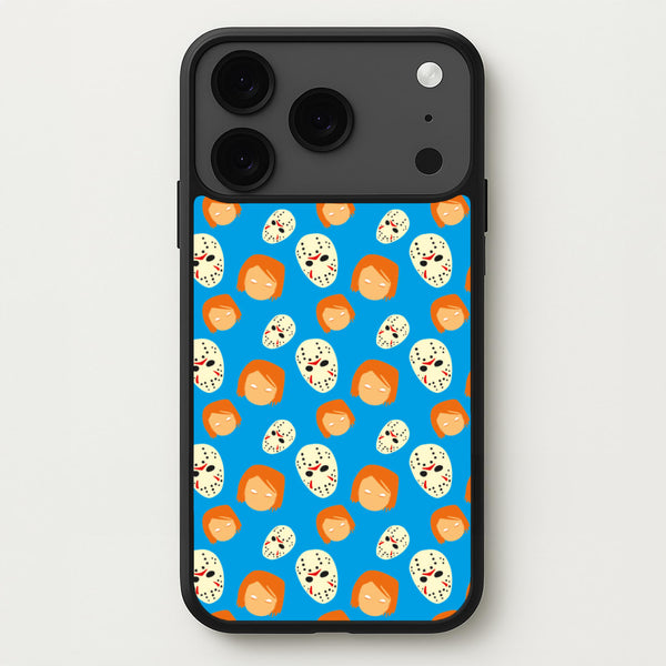 Chucky And Jason Pattern - Halloween Phone Case for iPhone 17 Pro Max