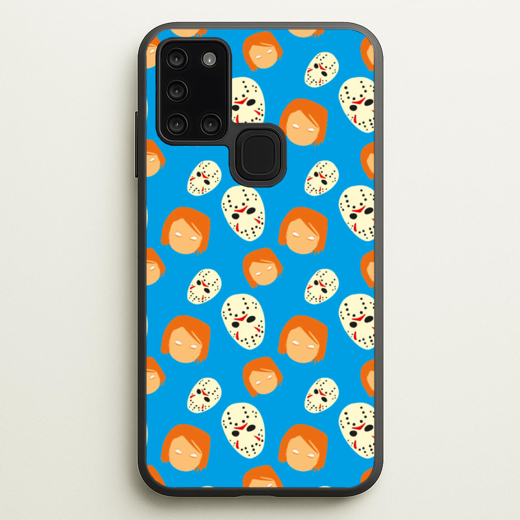 Chucky And Jason Pattern - Halloween - Halloween Phone Case for Galaxy A21s