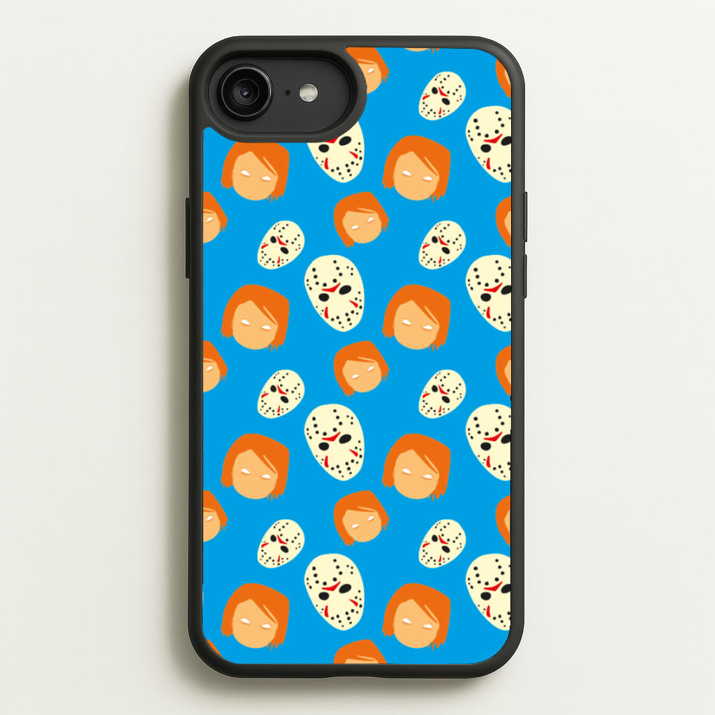 Chucky And Jason Pattern - Halloween - Halloween Phone Case for iPhone 6 Plus / 7 Plus / 8 Plus
