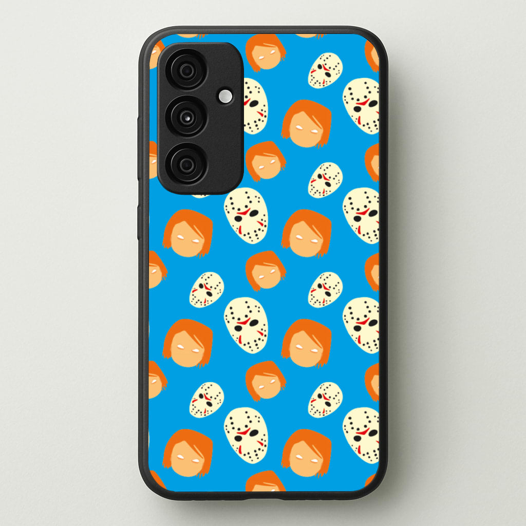 Chucky And Jason Pattern - Halloween - Halloween Phone Case for Galaxy A35