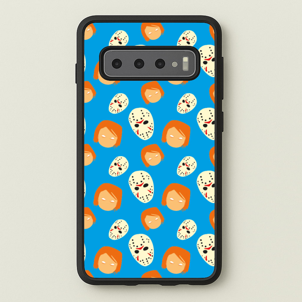 Chucky And Jason Pattern - Halloween - Halloween Phone Case for Galaxy S10 Plus