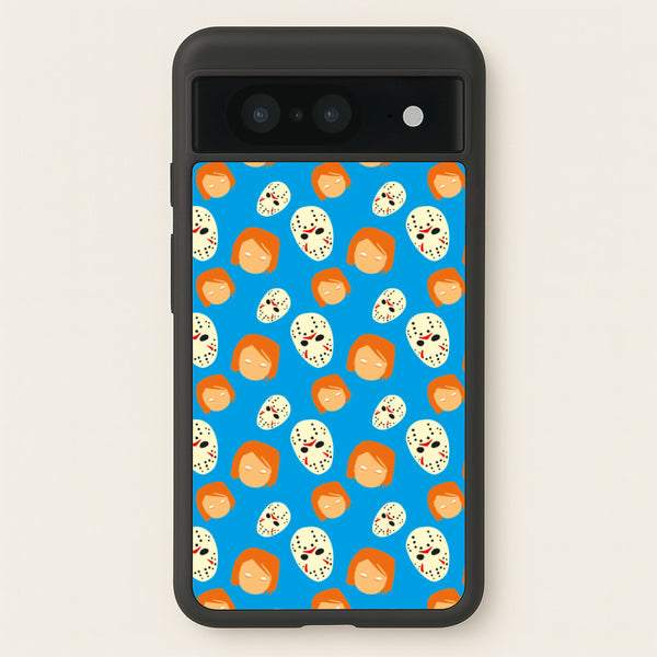 Chucky And Jason Pattern - Halloween - Halloween Phone Case for Google Pixel 8