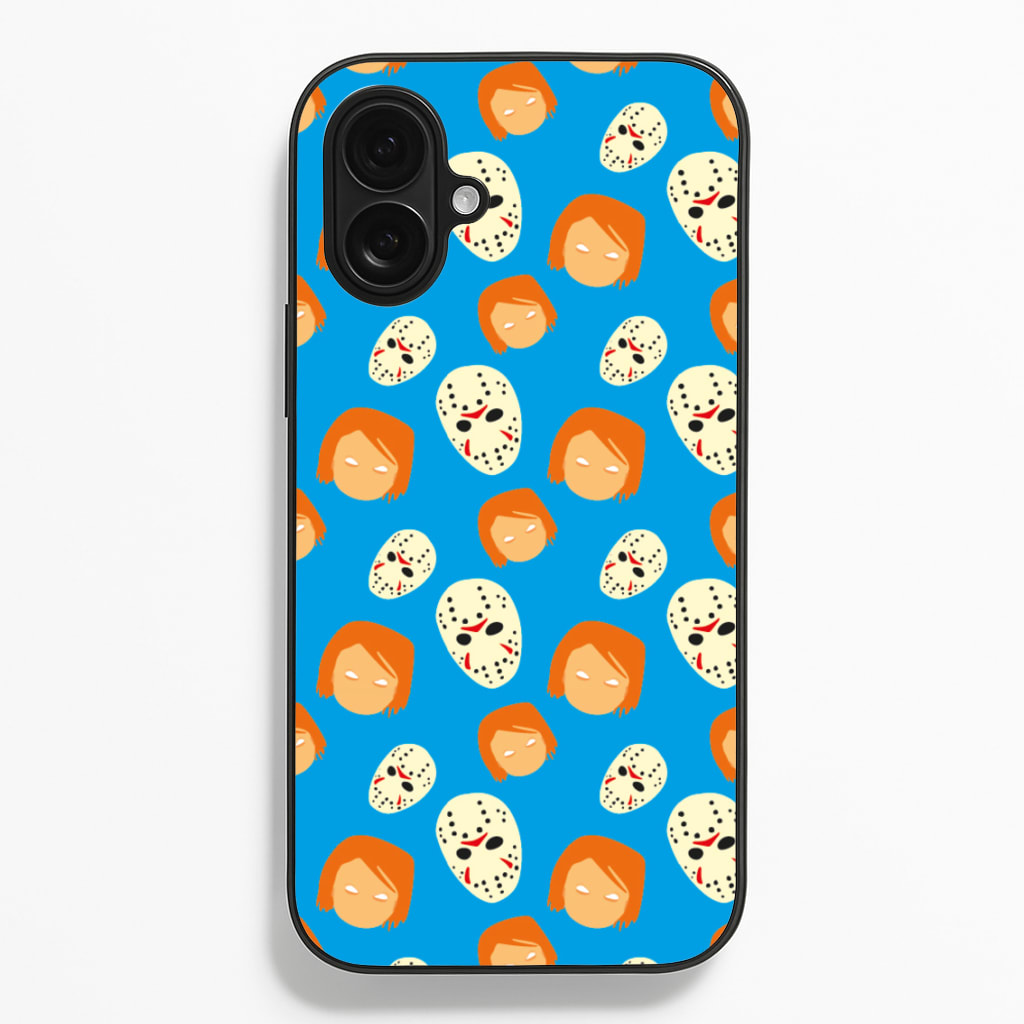 Chucky And Jason Pattern - Halloween - Halloween Phone Case for iPhone 16 Plus