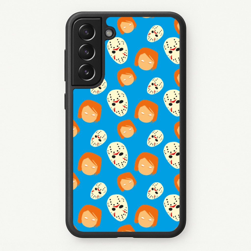Chucky And Jason Pattern - Halloween - Halloween Phone Case for Galaxy S22 Plus