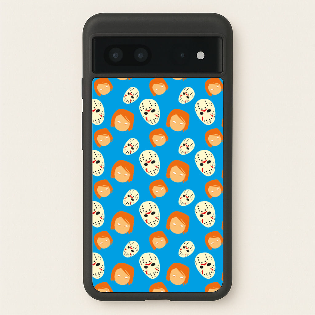 Chucky And Jason Pattern - Halloween - Halloween Phone Case for Google Pixel 7