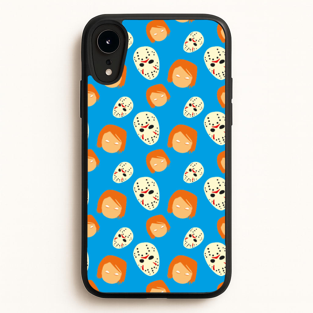 Chucky And Jason Pattern - Halloween - Halloween Phone Case for iPhone XR