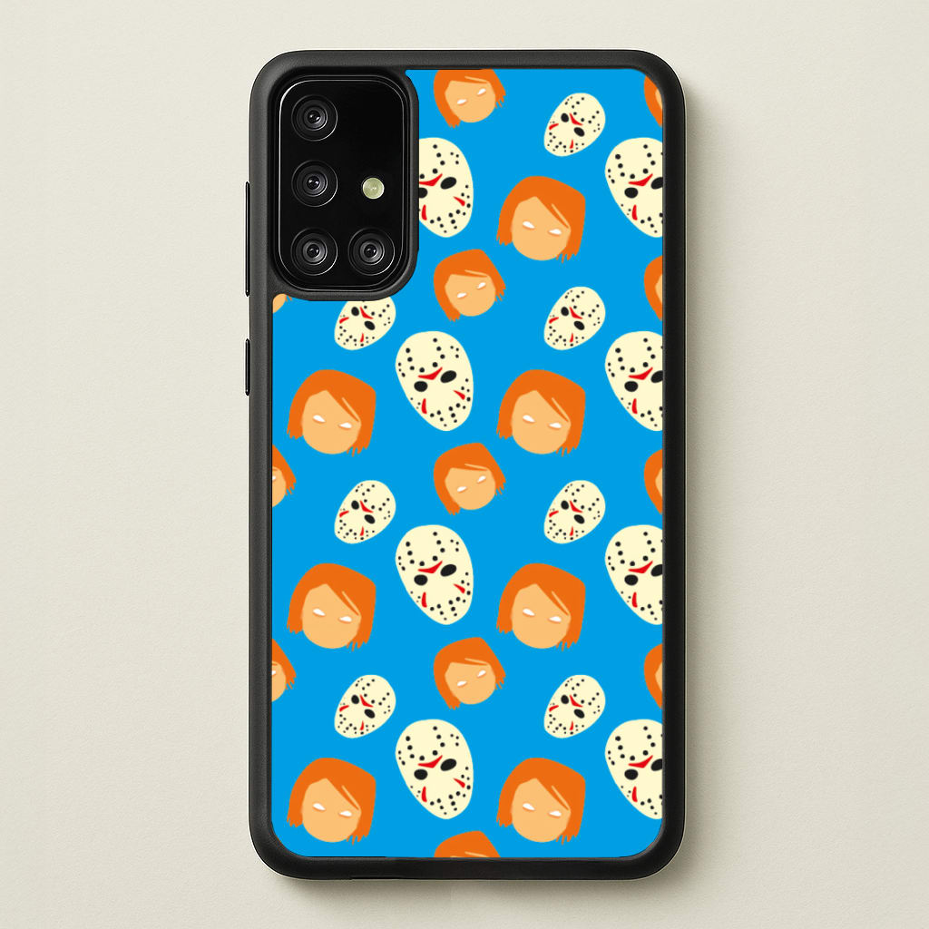 Chucky And Jason Pattern - Halloween - Halloween Phone Case for Galaxy A71