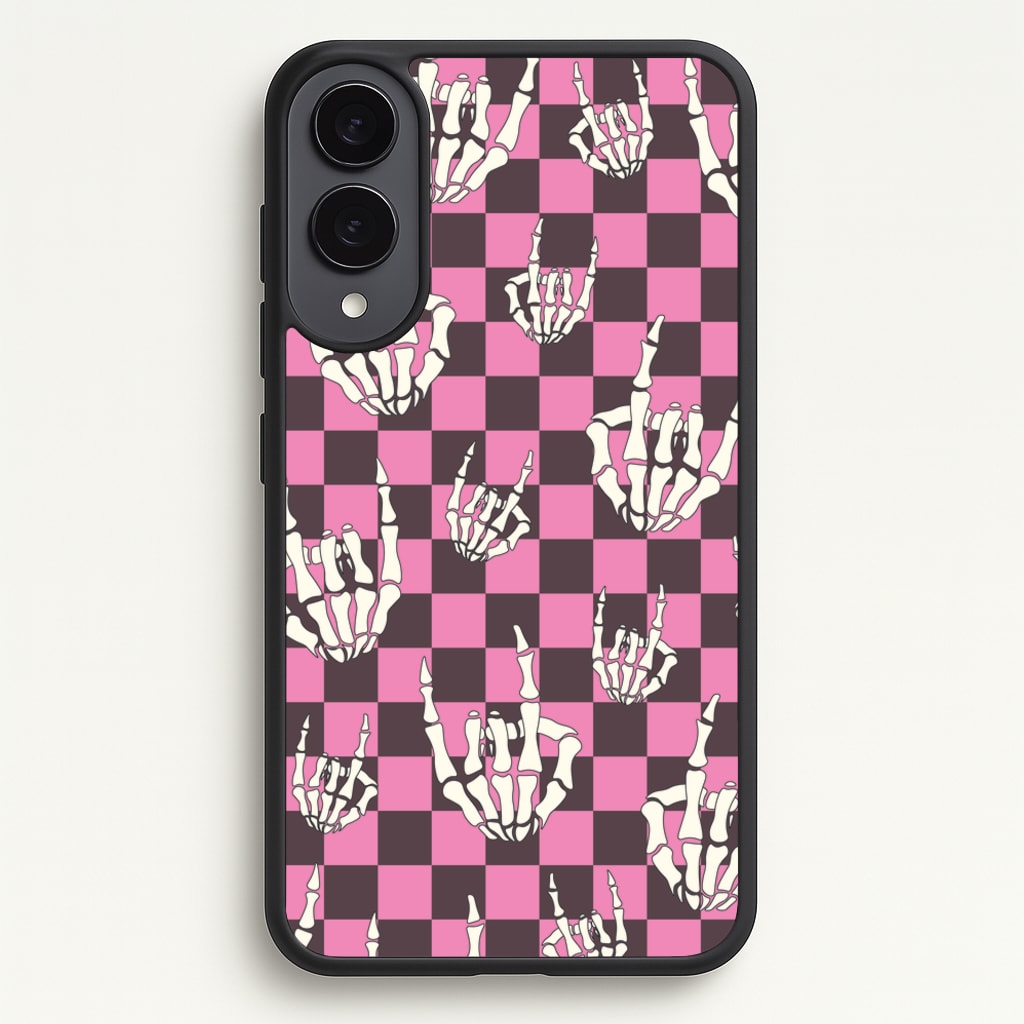 Rock On Skeleton - Halloween Phone Case for Galaxy S25 Edge