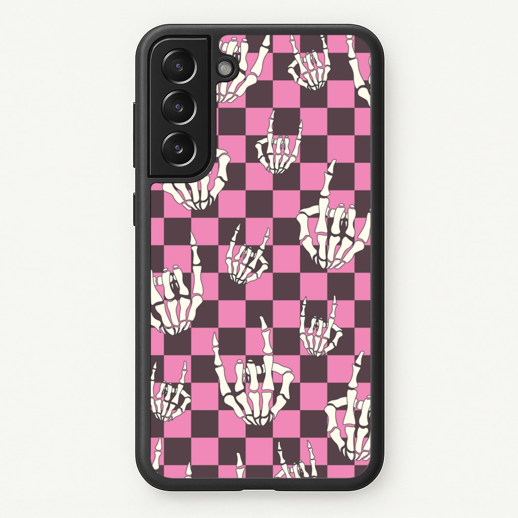 Rock On Skeleton - Halloween Phone Case for Galaxy S22