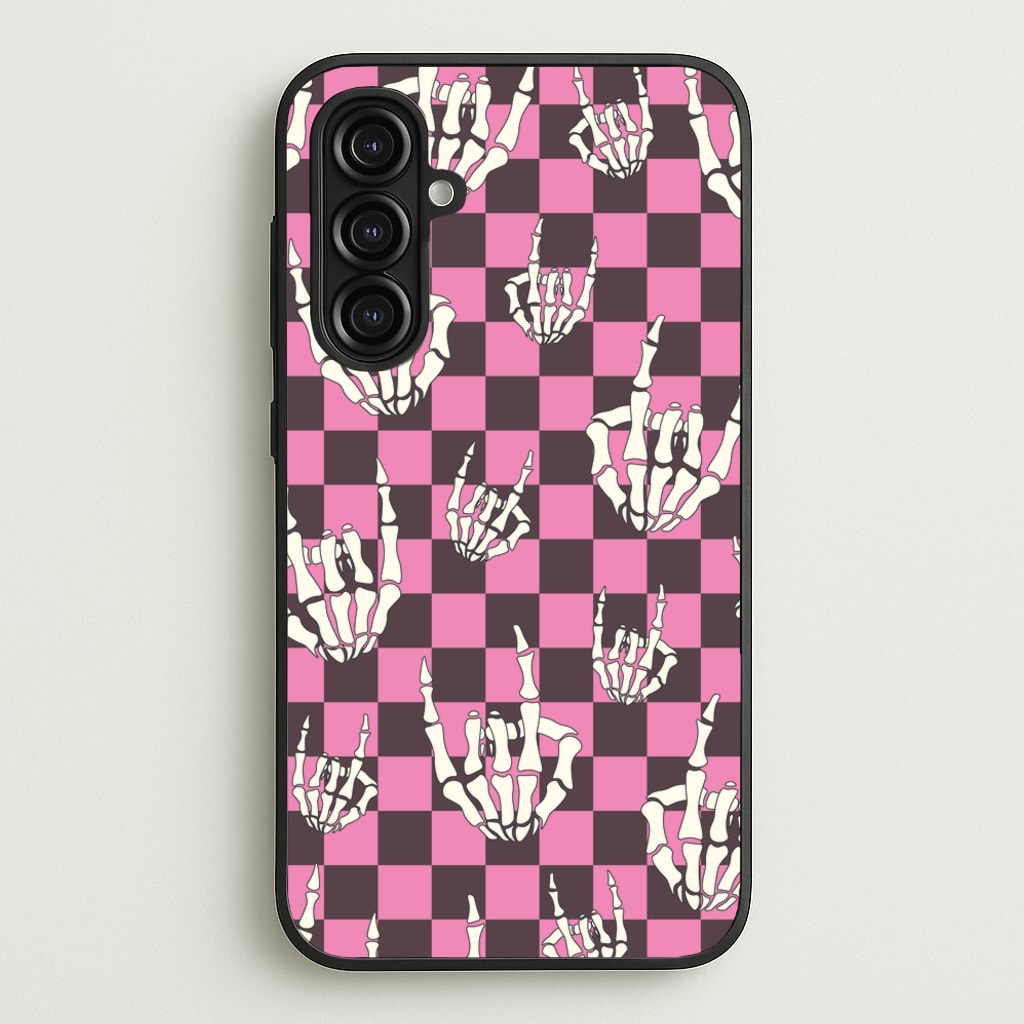 Rock On Skeleton - Halloween Phone Case for Galaxy A16