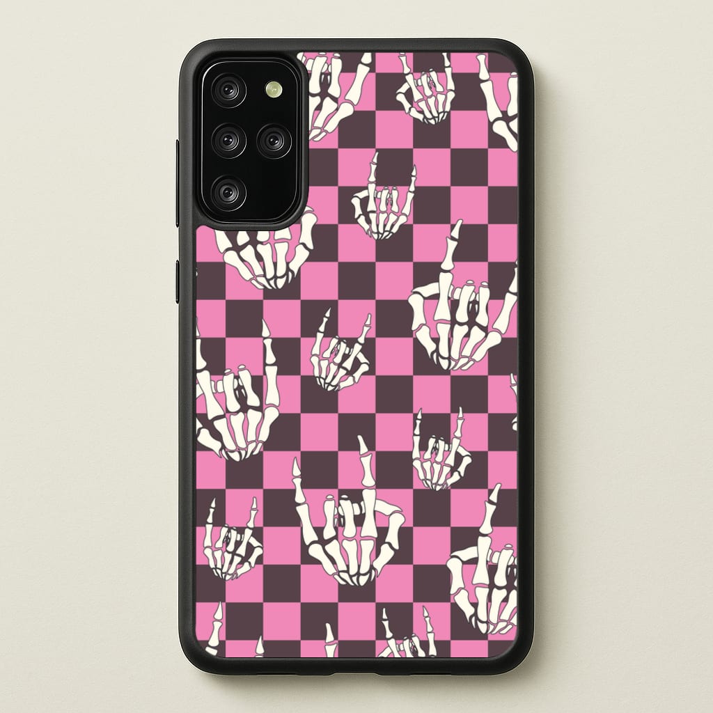 Rock On Skeleton - Halloween Phone Case for Galaxy S20 Plus