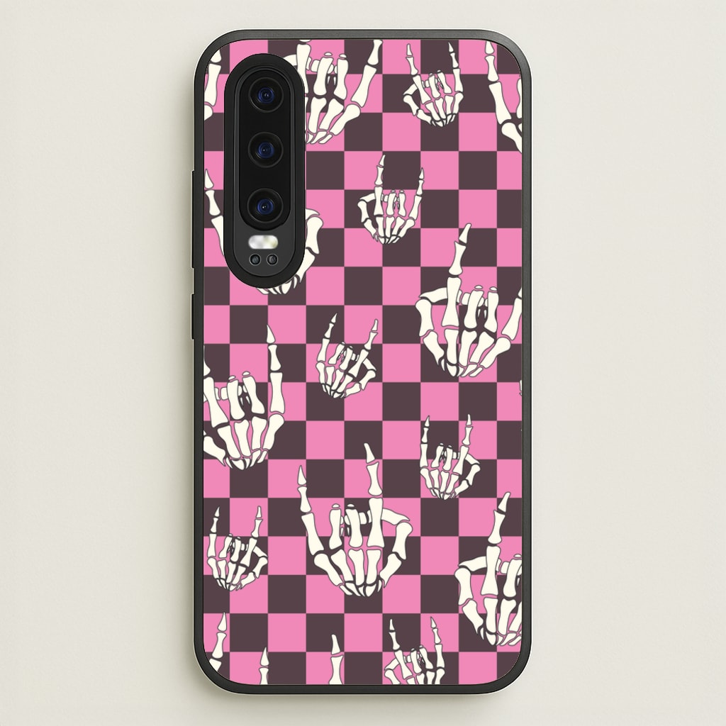 Rock On Skeleton - Halloween Phone Case for Huawei P30