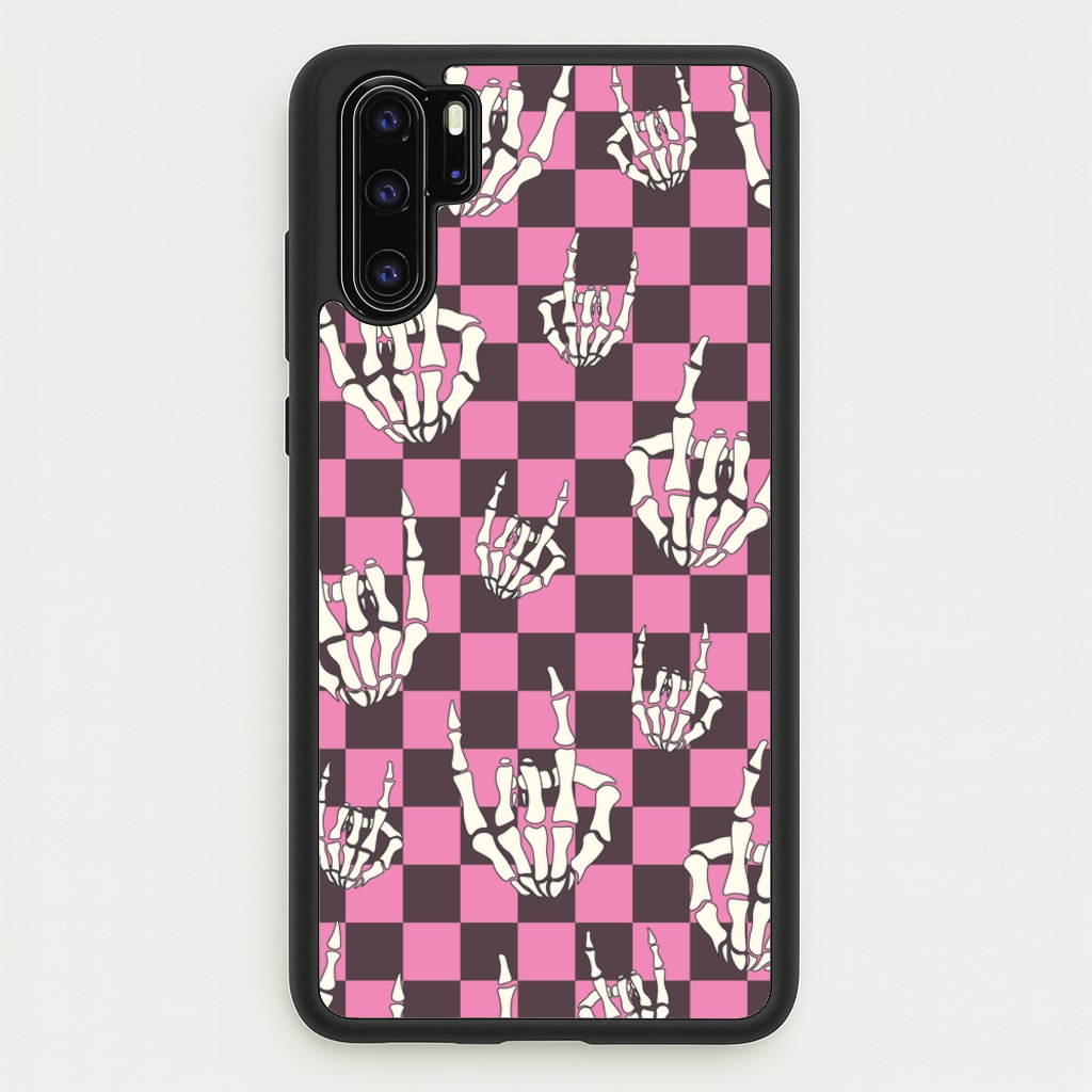 Rock On Skeleton - Halloween Phone Case for Huawei P30 Pro