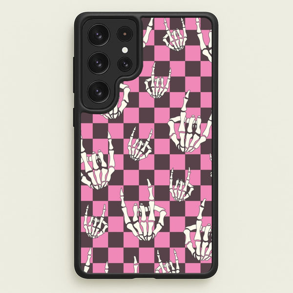 Rock On Skeleton - Halloween Phone Case for Galaxy S22 Ultra