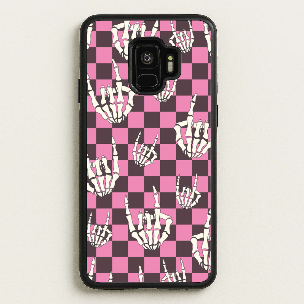 Rock On Skeleton - Halloween Phone Case for Galaxy S9