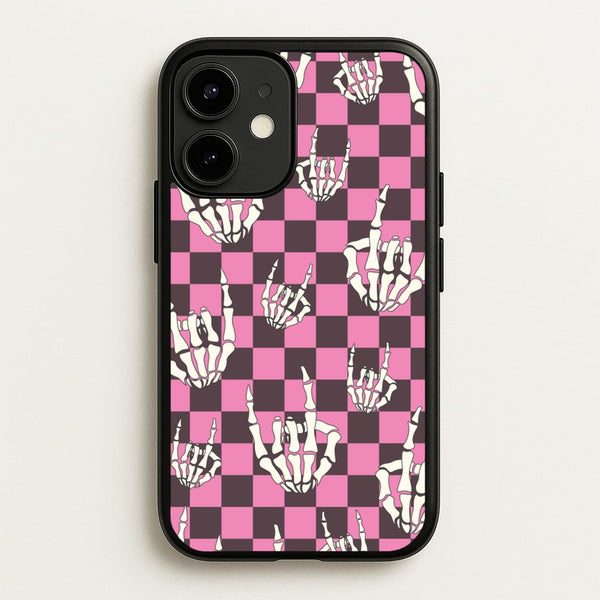 Rock On Skeleton - Halloween Phone Case for iPhone 12 / 12 Pro