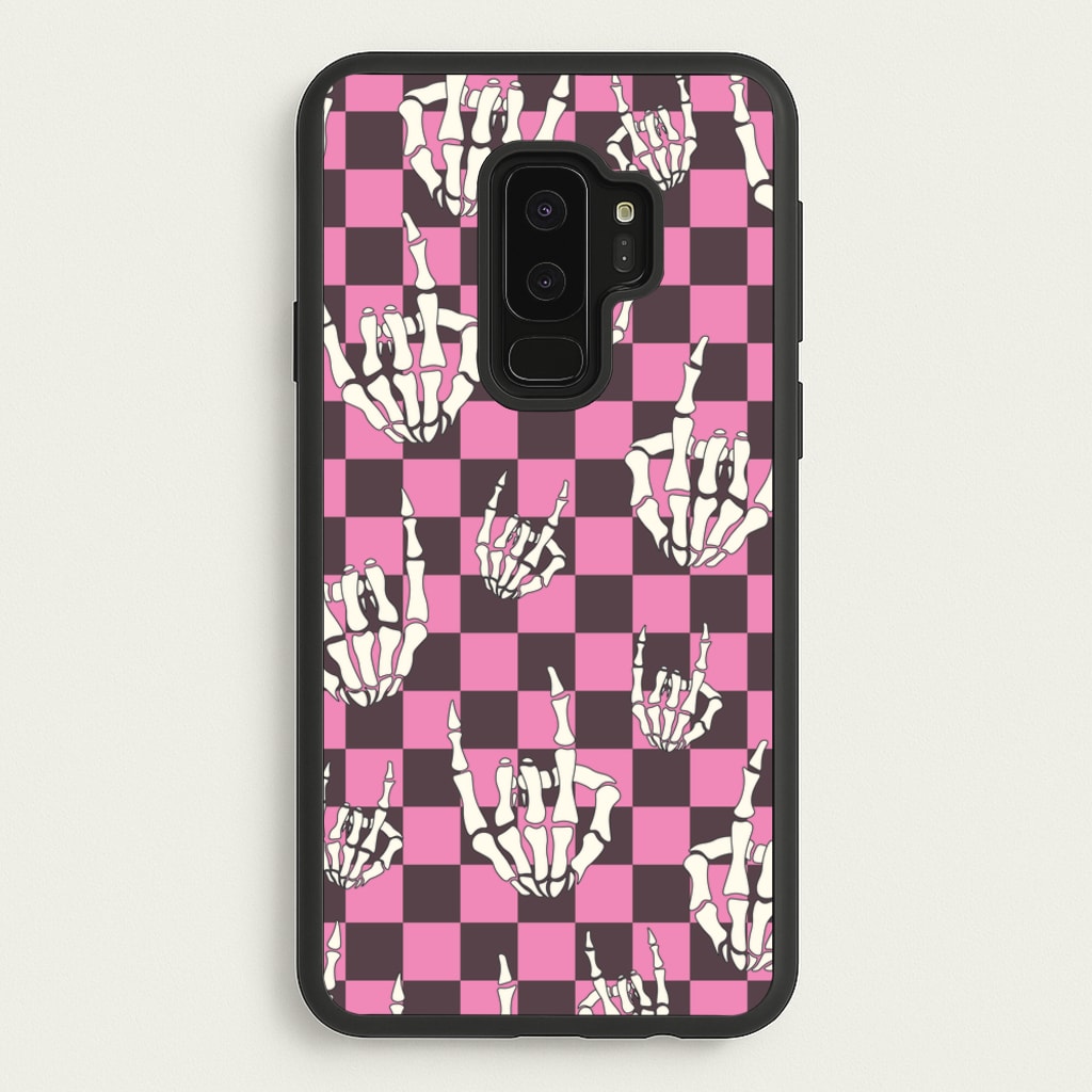 Rock On Skeleton - Halloween Phone Case for Galaxy S9 Plus