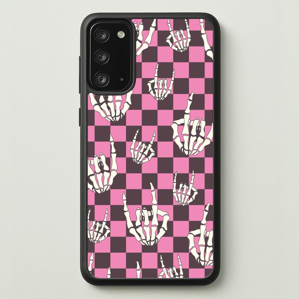 Rock On Skeleton - Halloween Phone Case for Galaxy Note 20