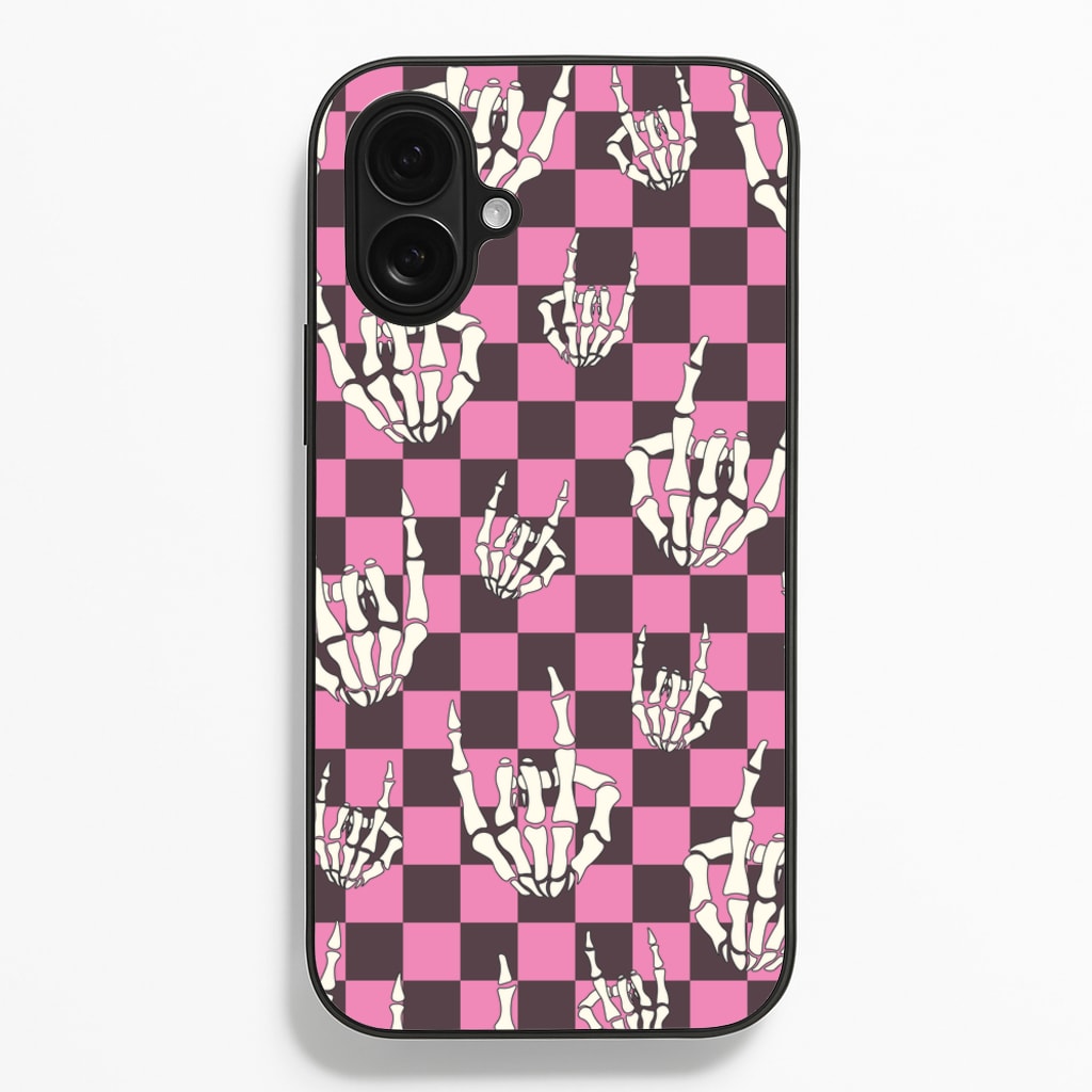 Rock On Skeleton - Halloween Phone Case for iPhone 16 Plus