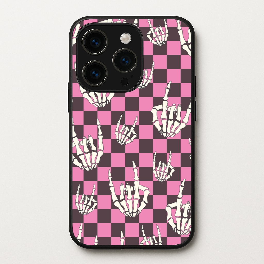 Rock On Skeleton  - Halloween Phone Case for iPhone 15 Pro
