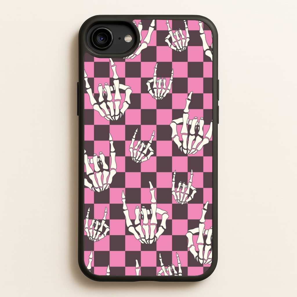 Rock On Skeleton  - Halloween Phone Case for iPhone 6 / 7 / 8 / SE