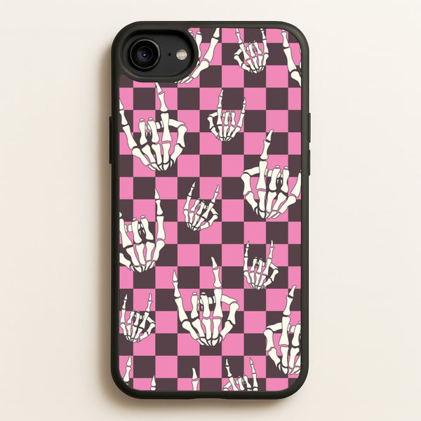 Rock On Skeleton - Halloween Phone Case for iPhone 6 / 7 / 8 / SE