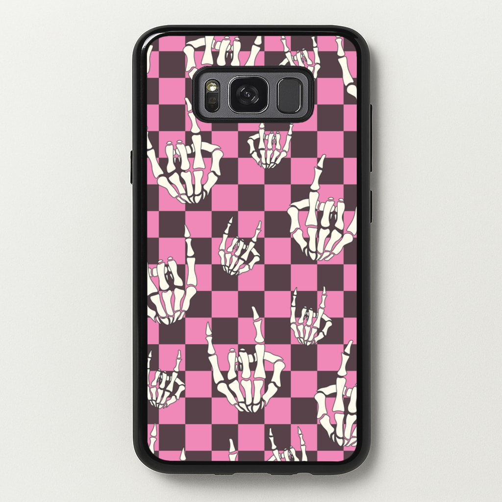 Rock On Skeleton - Halloween Phone Case for Galaxy S8 Plus