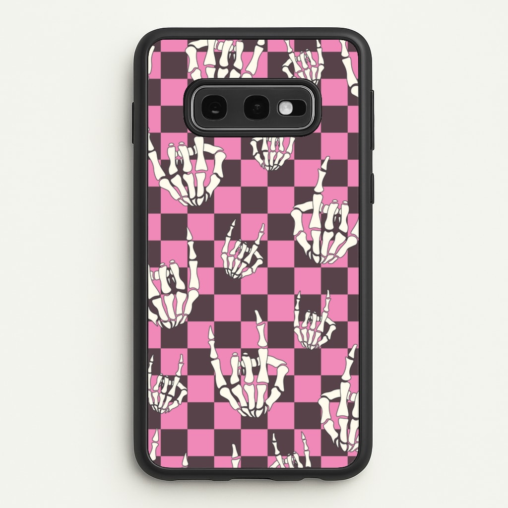 Rock On Skeleton  - Halloween Phone Case for Galaxy S10e