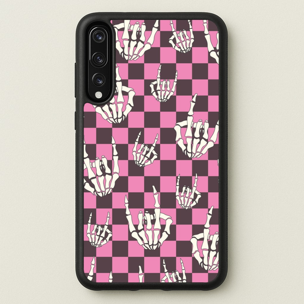 Rock On Skeleton  - Halloween Phone Case for Huawei P20 Pro