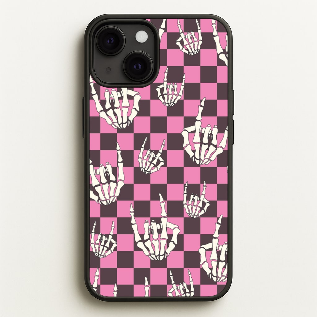 Rock On Skeleton - Halloween Phone Case for iPhone 13