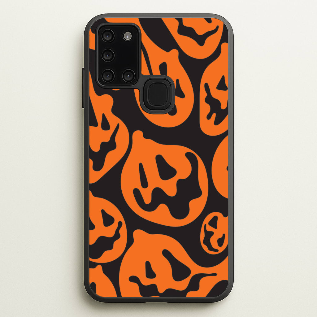 Pumpkin Pattern - Halloween Phone Case for Galaxy A21s