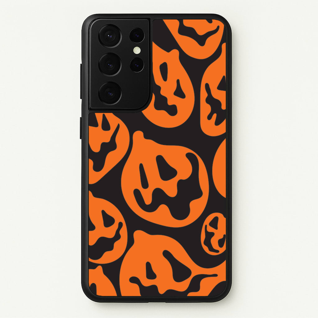 Pumpkin Pattern - Halloween Phone Case for Galaxy S21 Ultra